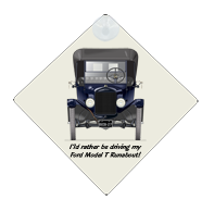 Ford Model T Runabout 1909-27 Car Window Hanging Sign